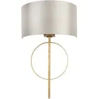 Trento Wall Lamp - Gold, Satin Fabric