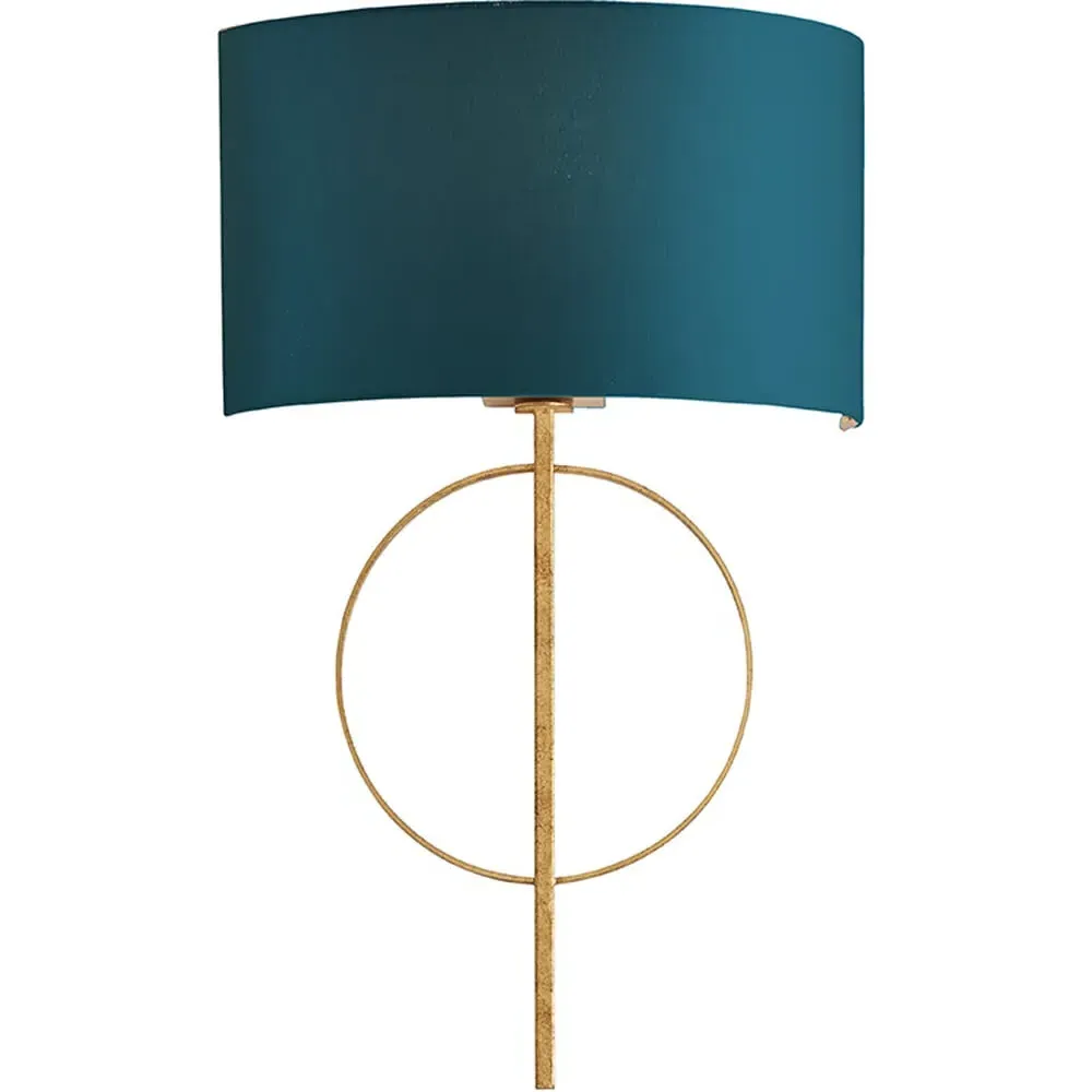 Trento Wall Lamp - Gold, Satin Fabric