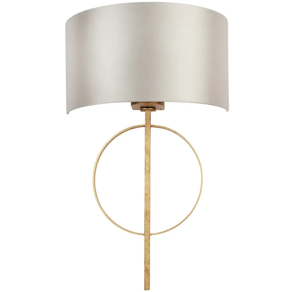 Trento Wall Lamp - Gold, Satin Fabric image