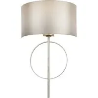 Trento Wall Lamp - Silver, Satin Fabric