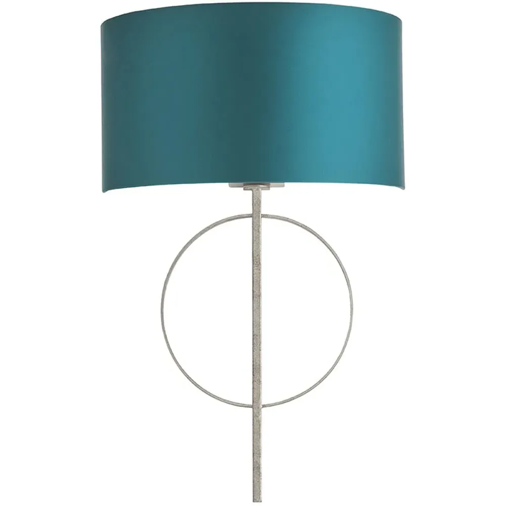 Trento Wall Lamp - Silver, Satin Fabric