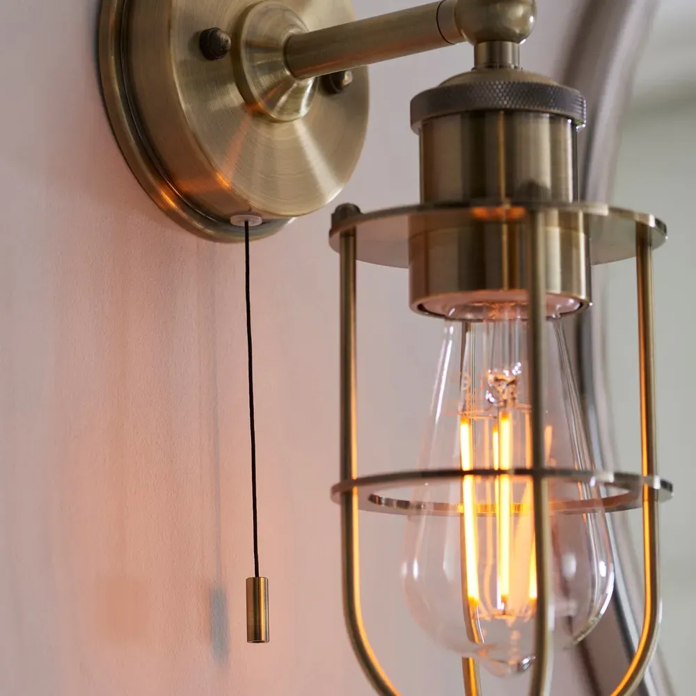 Treviso Bathroom Wall Lamp - Antique Brass