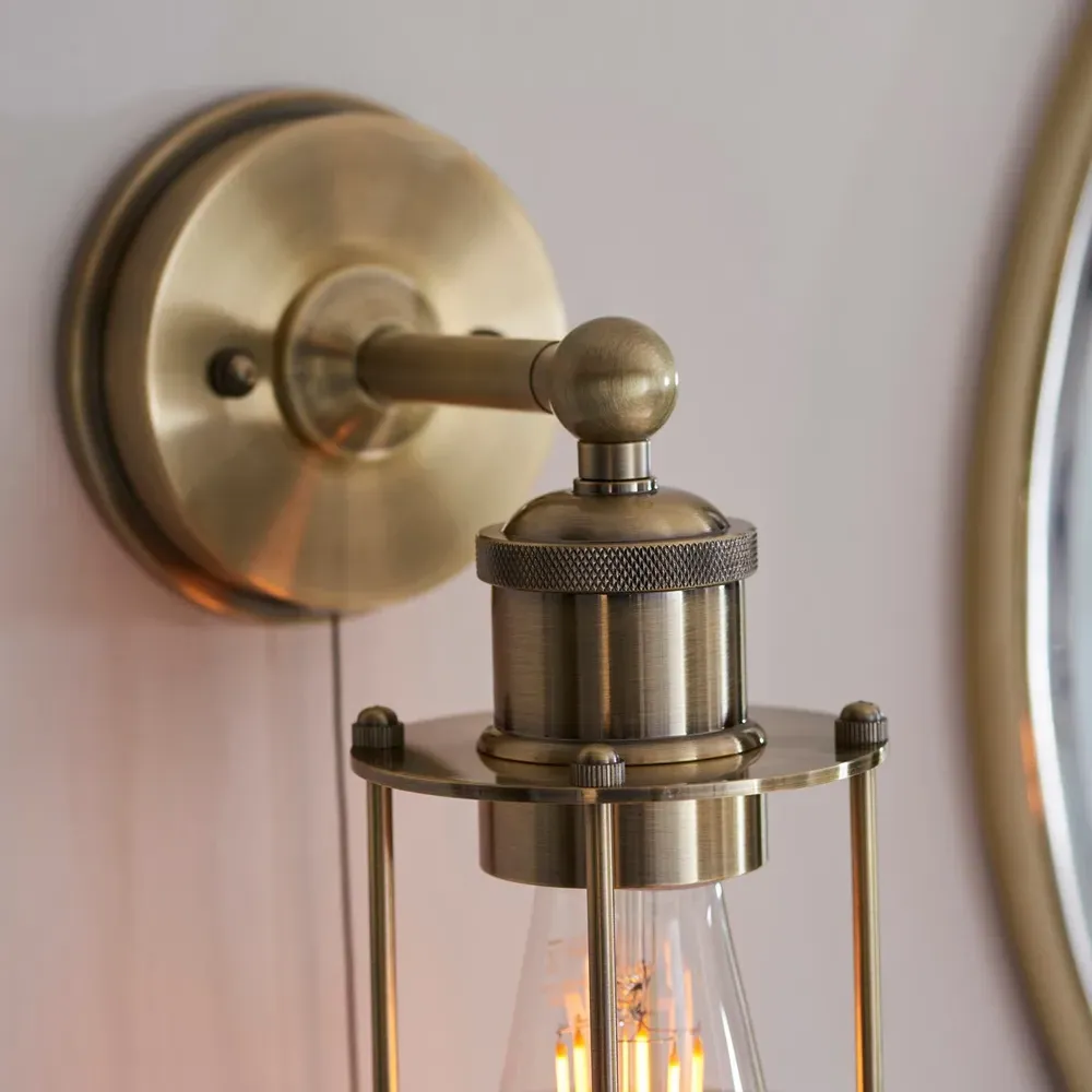 Treviso Bathroom Wall Lamp - Antique Brass
