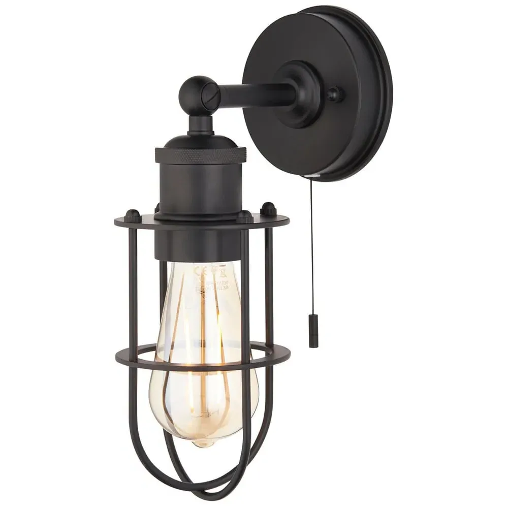 Treviso Bathroom Wall Lamp - Matt Black image