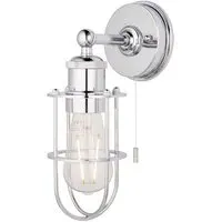 Treviso Chrome Metal Wall Lamp - Silver
