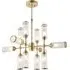 Trieste 12 Light Ceiling Pendant - Satin Brass, Frosted Glass