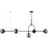 Trieste Bar Pendant Ceiling Light - Black, Smoked Mirror Glass