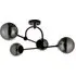 Trieste Globe Ceiling Light - Black, Smoked Mirror Glass