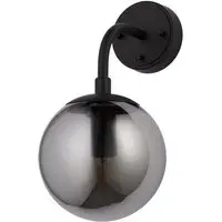 Trieste Wall Lamp - Black, Smoked Mirror Glass