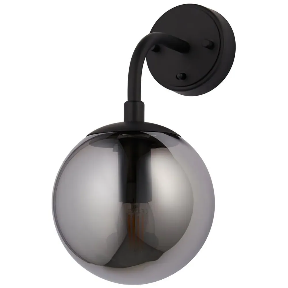 Trieste Wall Lamp - Black, Smoked Mirror Glass image