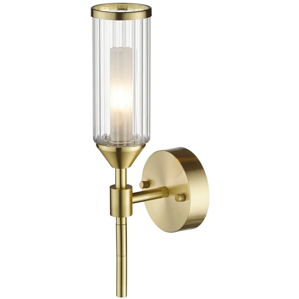 Trieste Wall Lamp with Frosted Glass - Satin Brass