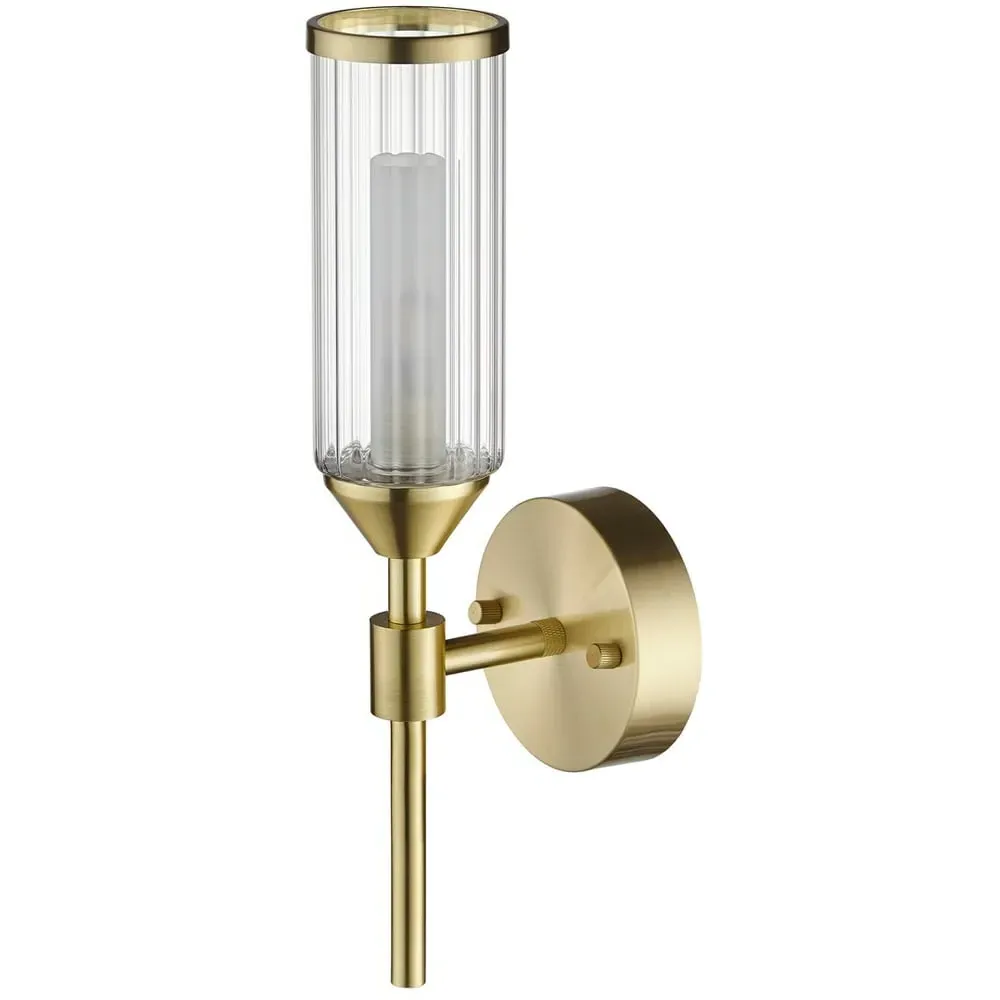 Trieste Wall Lamp with Frosted Glass - Satin Brass image