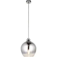 Udine Chrome Ombre Glass Pendant Light - Silver