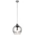 Udine Chrome Ombre Glass Pendant Light - Silver