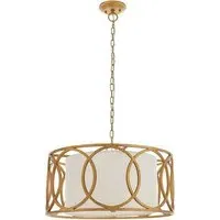 Varese 4 Light Pendant Ceiling Light - White, Brushed Gold