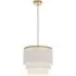 Varese Pendant Ceiling Light - White, Matt Gold