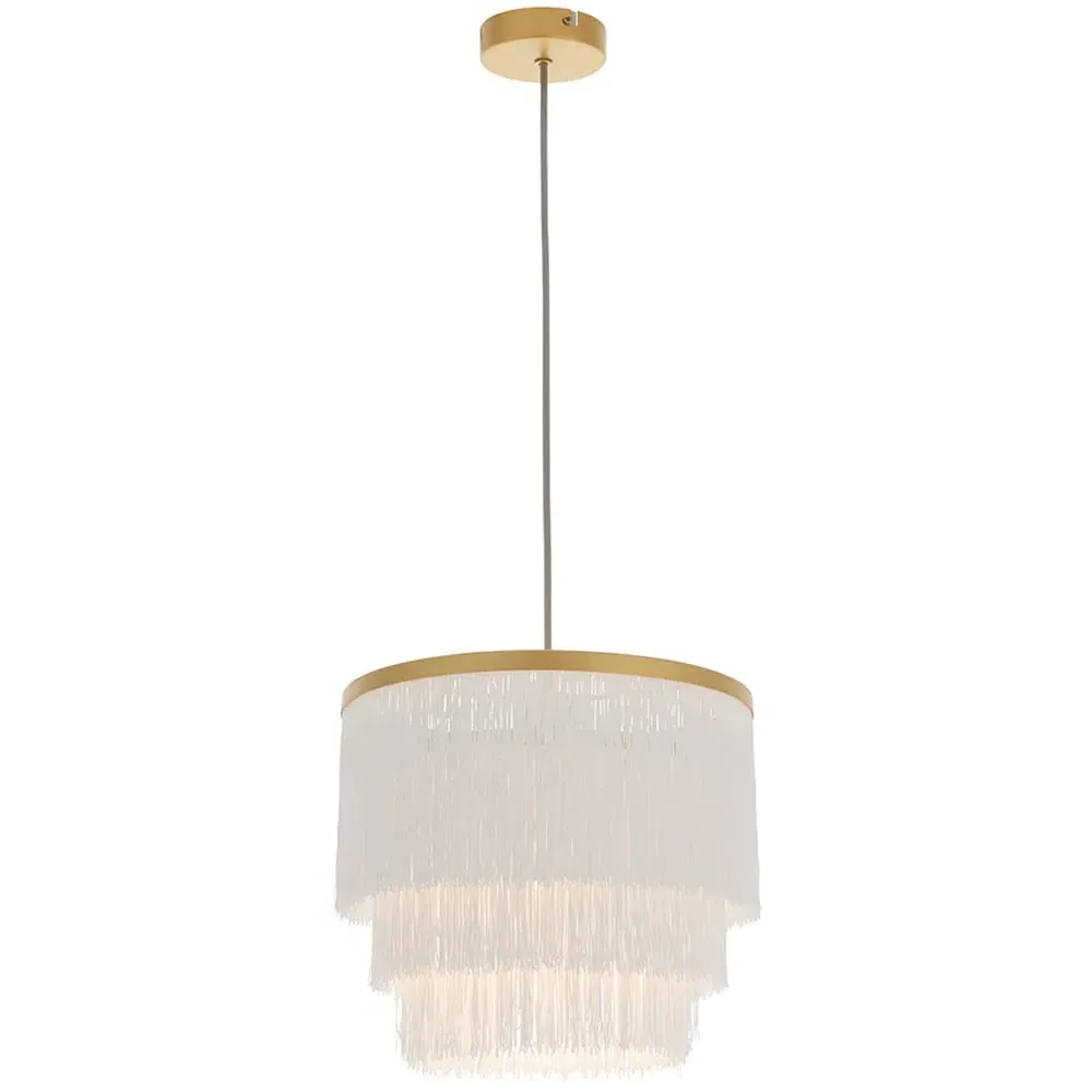 Varese Pendant Ceiling Light - White, Matt Gold image