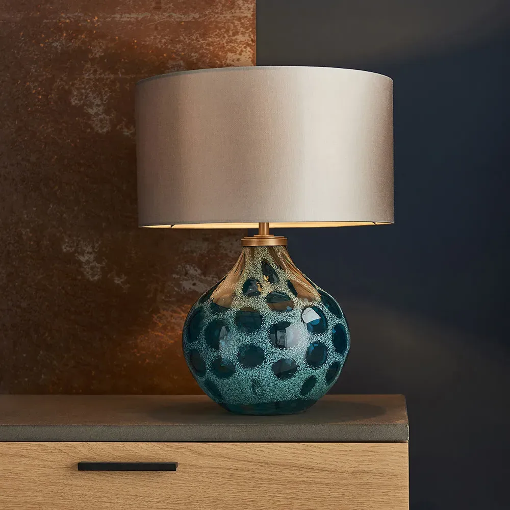 Vibo Table Lamp - Teal, Glass