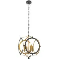 Vicenza 4 Light Pendant Ceiling Light - Black, Gold