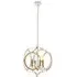 Vicenza 4 Light Pendant Ceiling Light - White, Gold