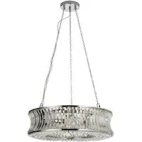 Vittoria Crystal Pendant Ceiling Light - Bright Nickel