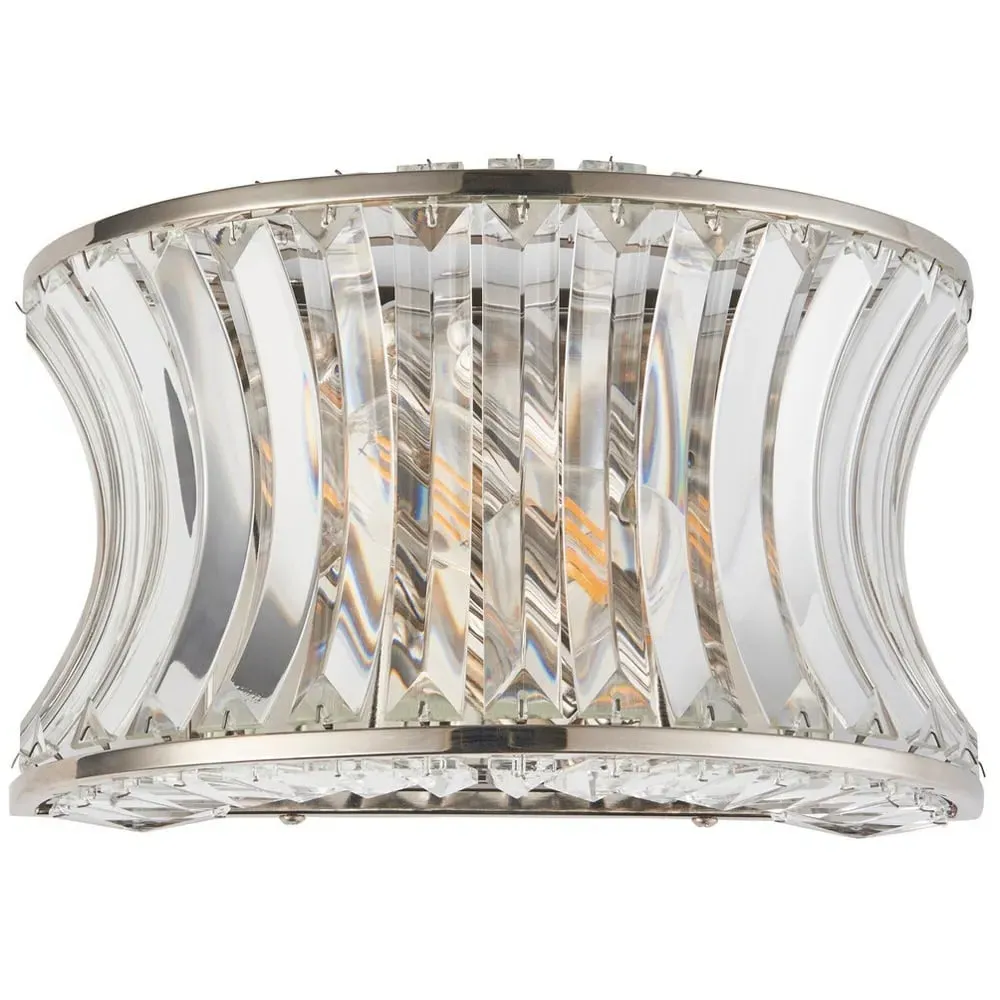 Vittoria Crystal Wall Lamp - Bright Nickel image