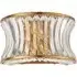 Vittoria Wall Lamp - Warm Brass, Crystal Glass