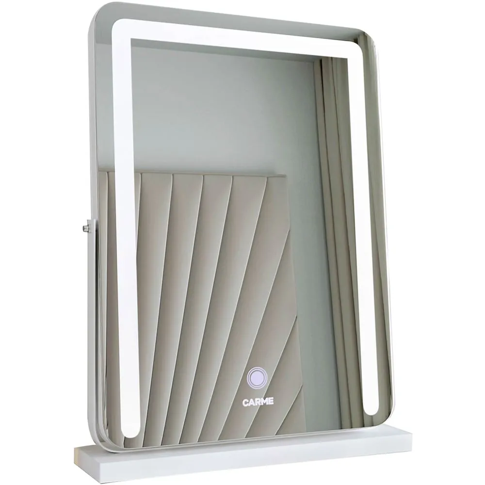 CARME Home Rectangular Touch Sensor Mirror - White image