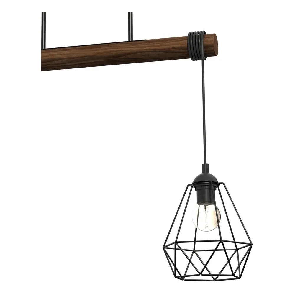 Acero Pendant Lamp - Black, Wood