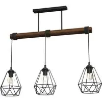 Acero Pendant Lamp - Black, Wood