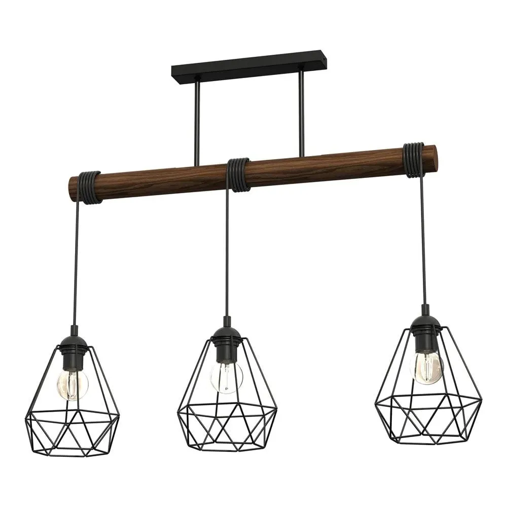 Acero Pendant Lamp - Black, Wood