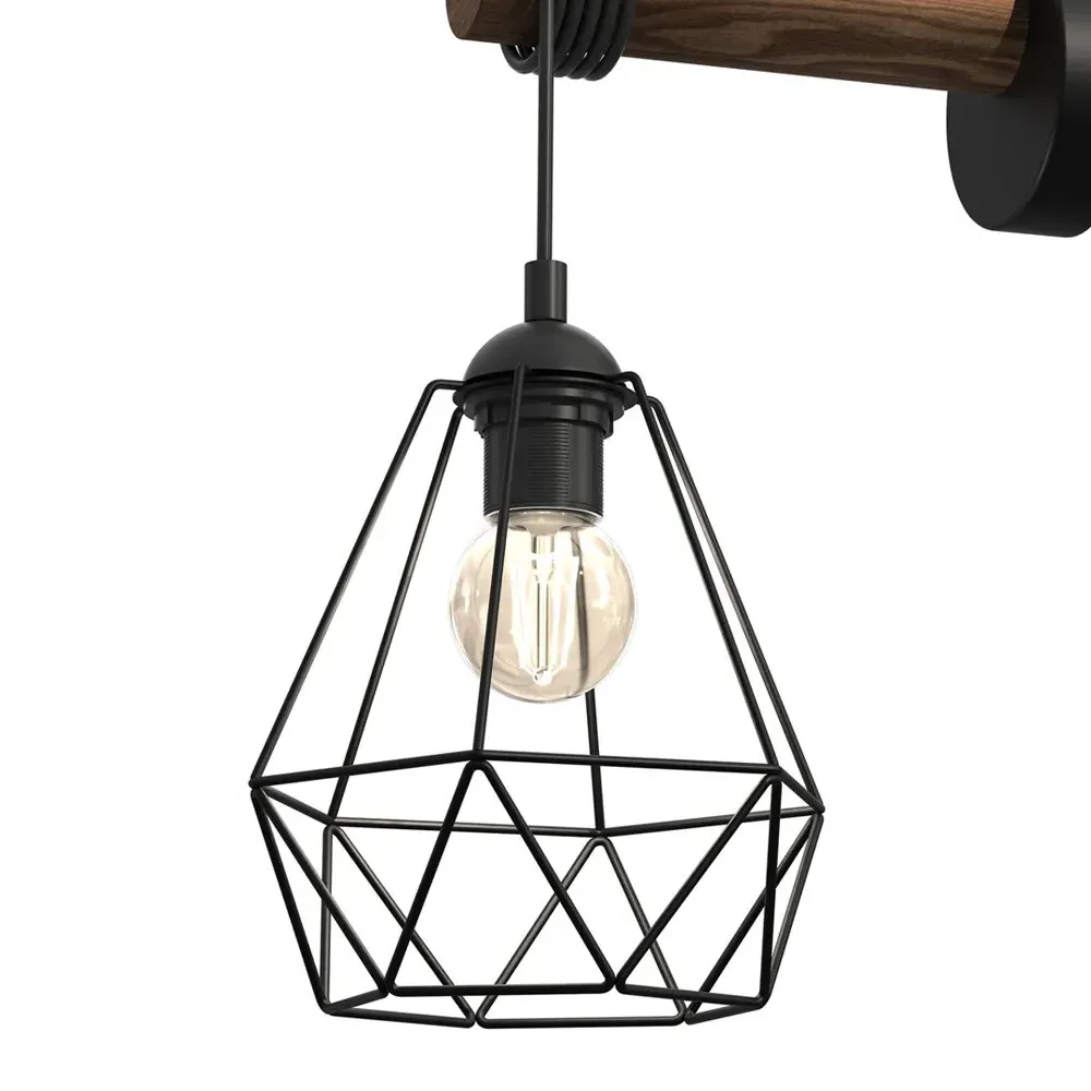 Acero Wall Lamp - Black, Wood