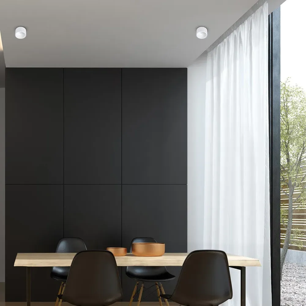 Bali Round Spot Light - White, Aluminium