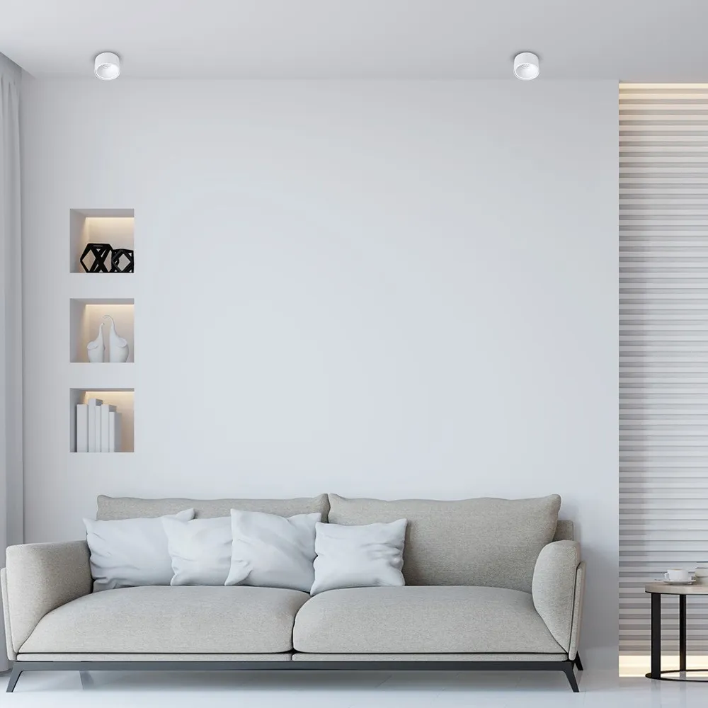 Bali Round Spot Light - White, Aluminium