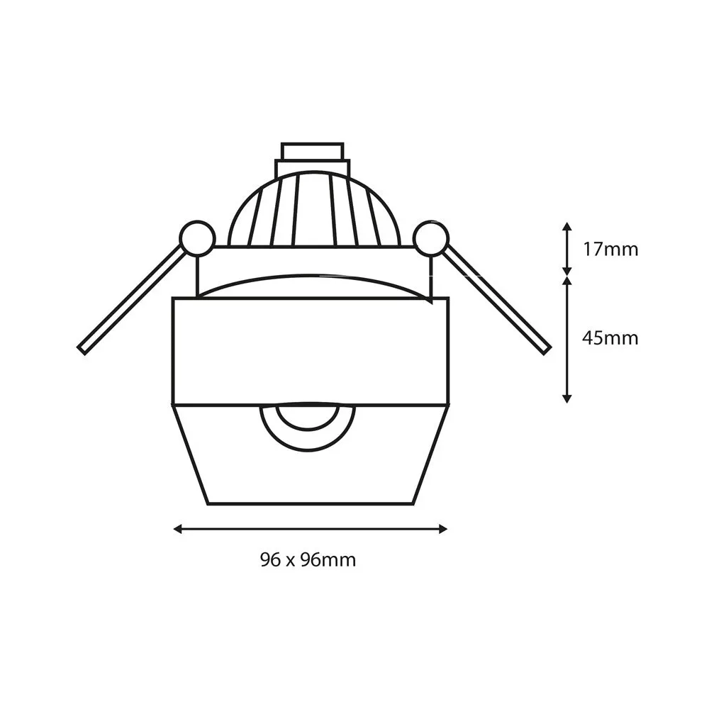 Bali Square Spot Light 230V - Black, Aluminium