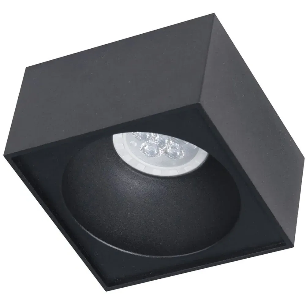 Bali Square Spot Light 230V - Black, Aluminium image