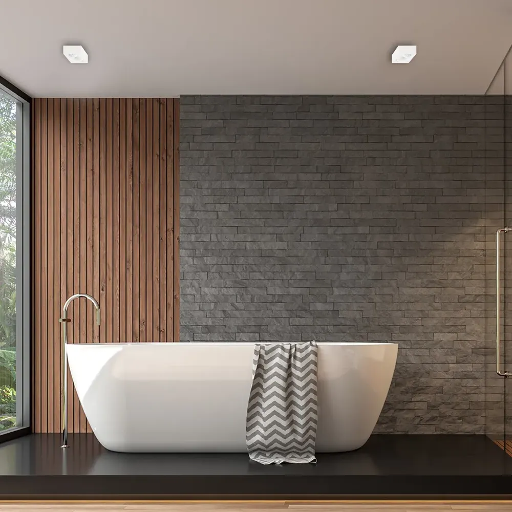 Bali Square Spot Light - White, Aluminium