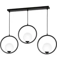 Boston Circular Pendant Lamp - Black, Metal