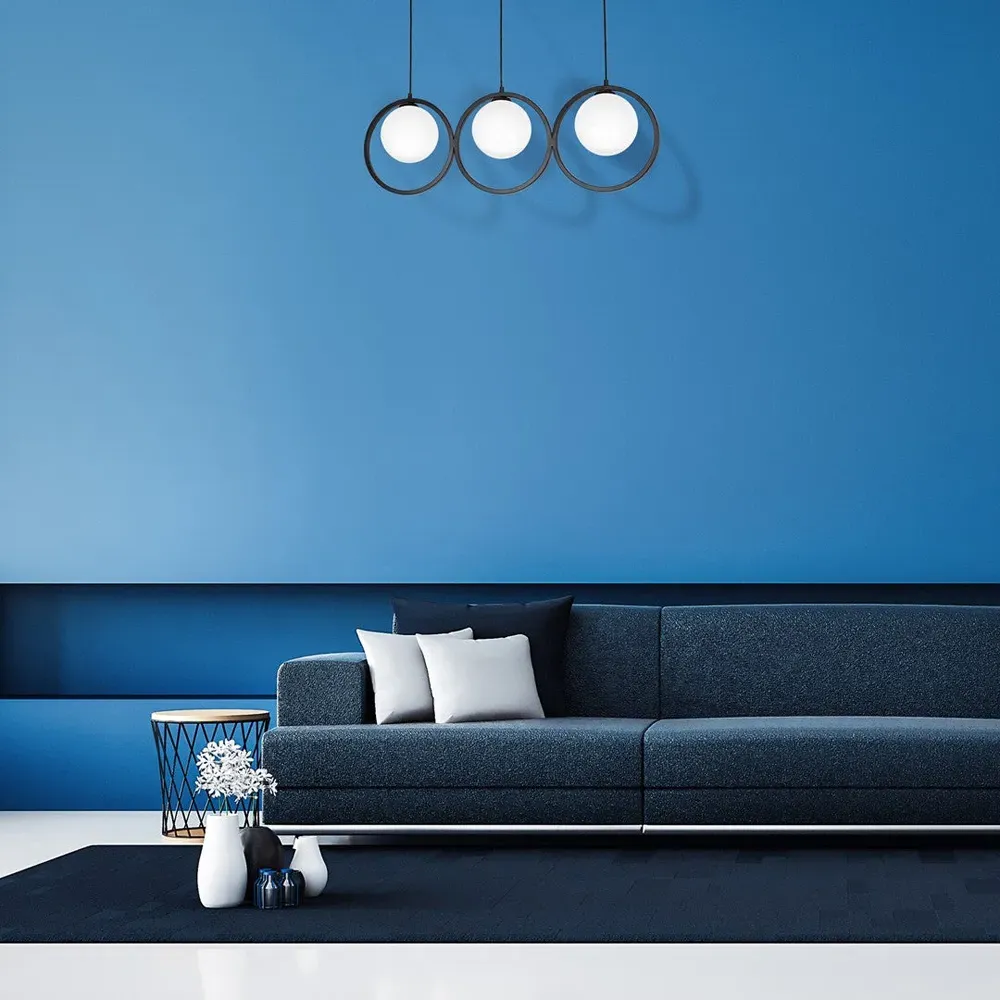 Boston Circular Pendant Lamp - Black, Metal