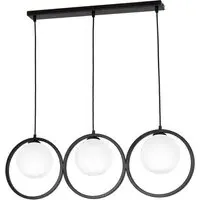 Boston Circular Pendant Lamp - Black, Metal