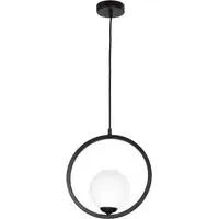 Boston Circular Pendant Lamp - Black, Metal
