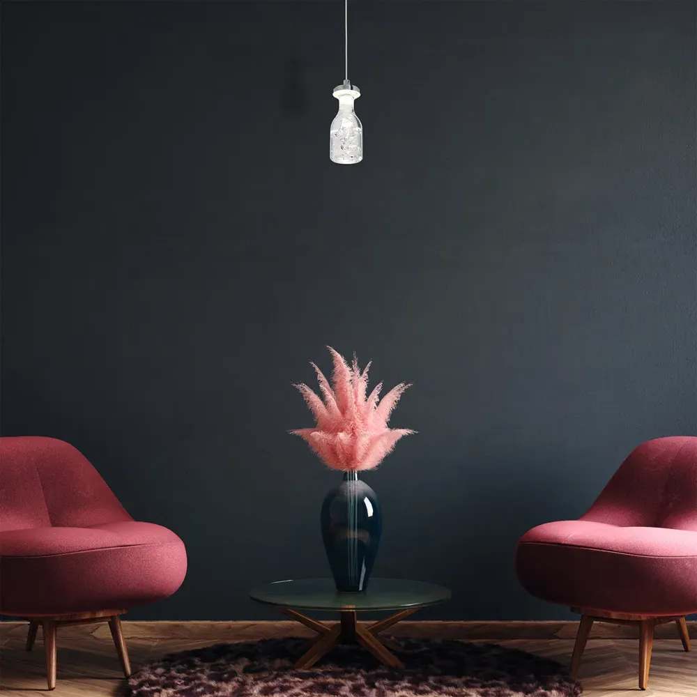 Bottle LED Pendant Lamp - Silver