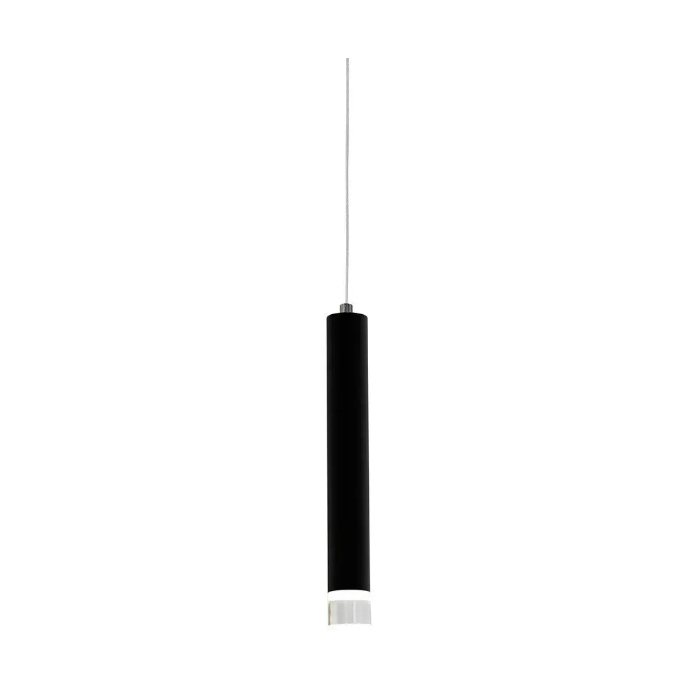 Carbon Cylindrical LED Pendant Lamp - Black