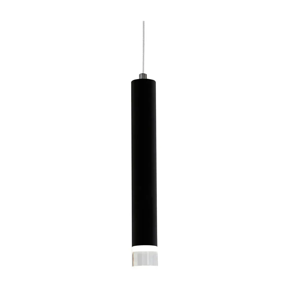 Carbon Cylindrical LED Pendant Lamp - Black