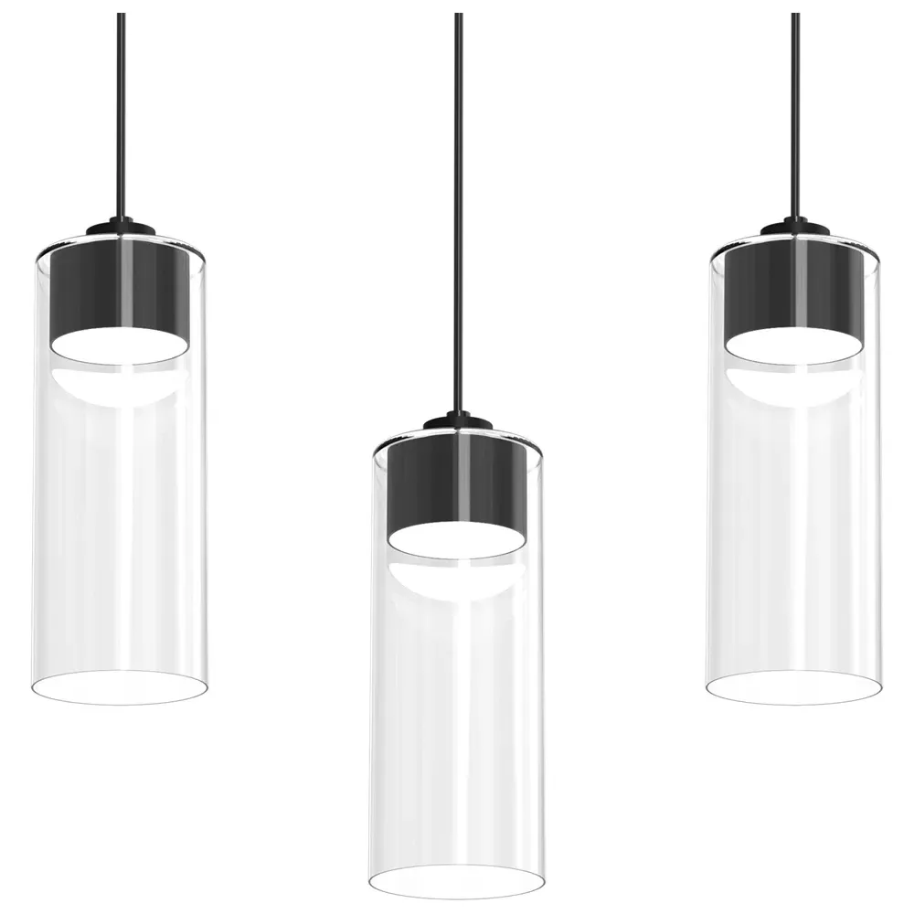 Clarissa Glass Pendant Lamp - Black