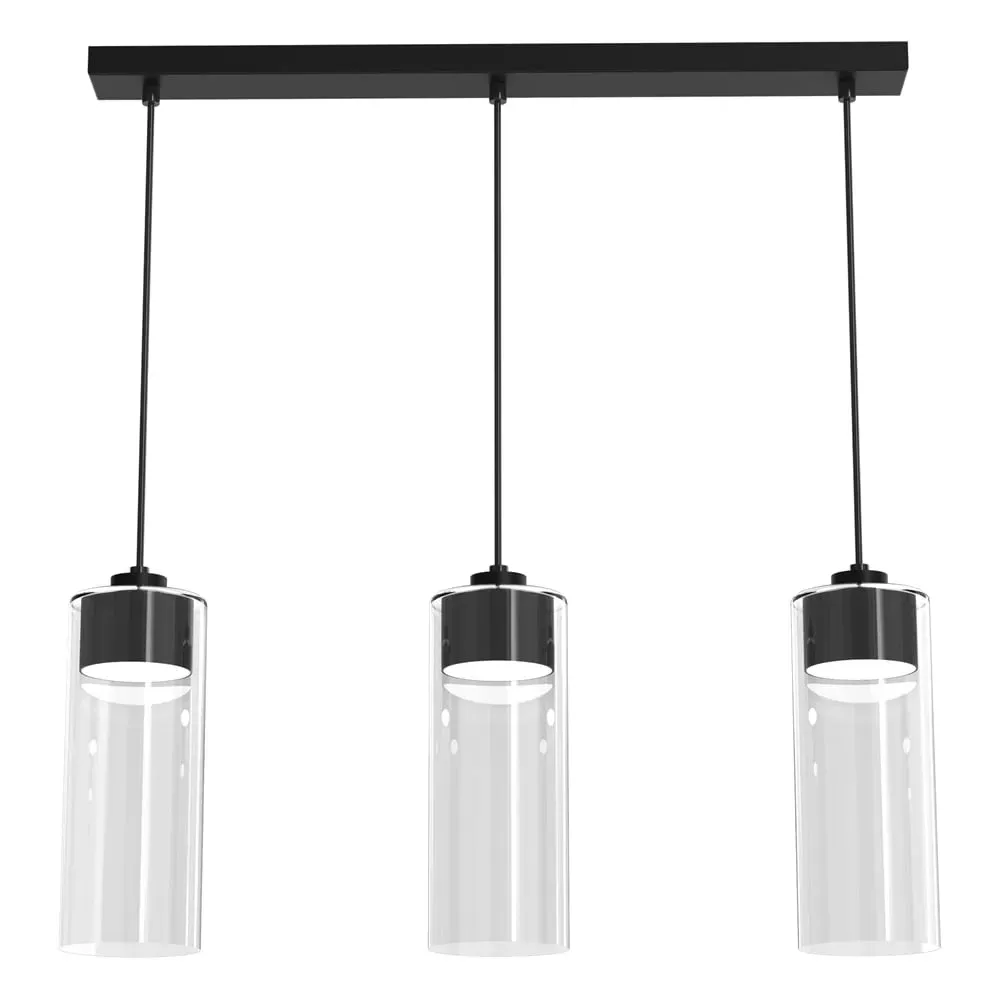 Clarissa Glass Pendant Lamp - Black