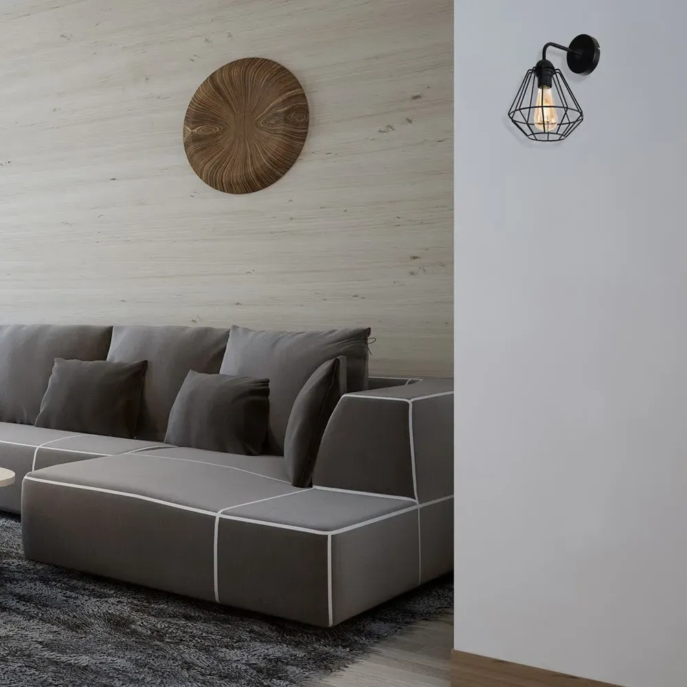 Colin Cage Wall Lamp - Black, Metal