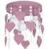 Corazon Heart Ceiling Lamp with Crystals - Pink