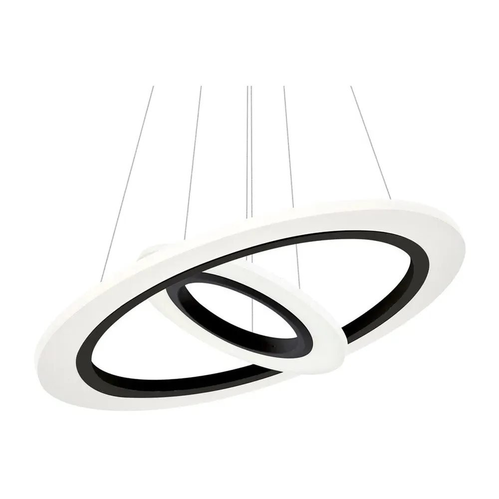 Cosmo Circular Ring LED Pendant Lamp - Black