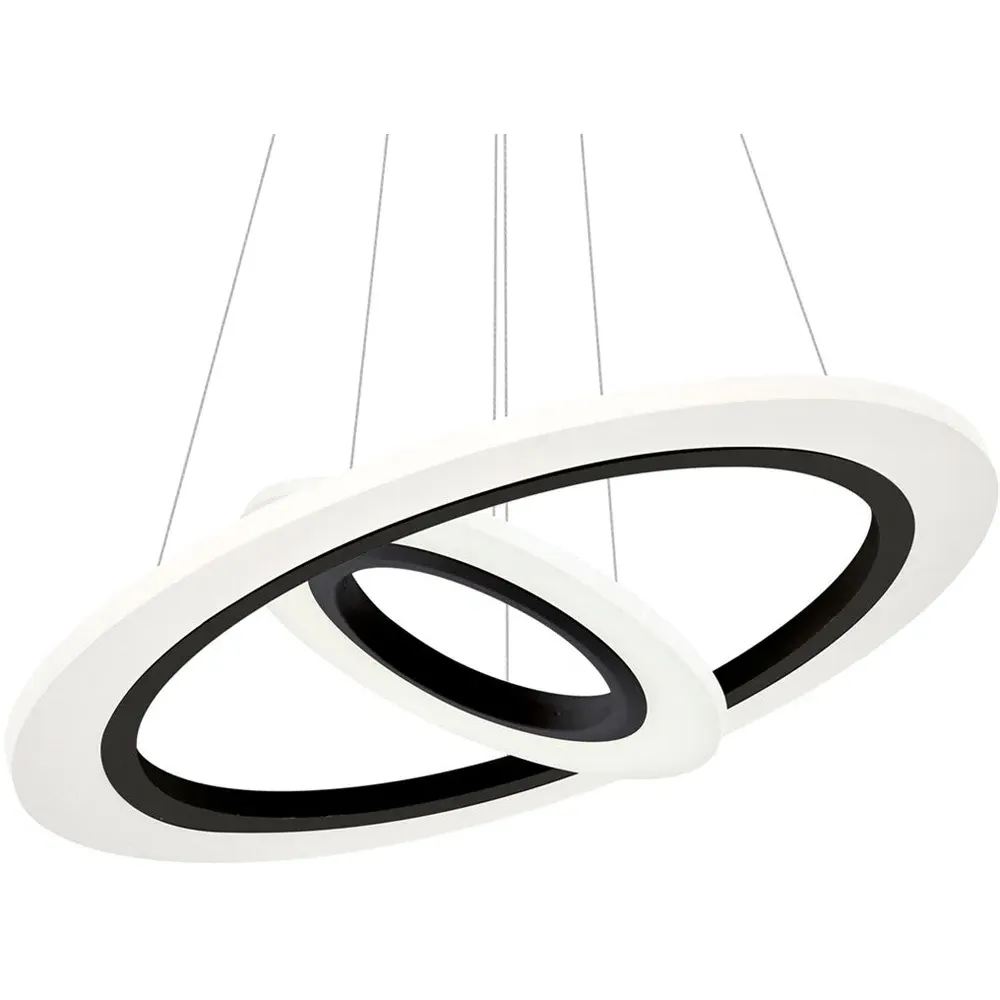 Cosmo Circular Ring LED Pendant Lamp - Black